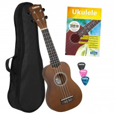Cascha HH 3953 EN Limewood Soprano Ukulele Paketi (Kahverengi)