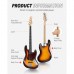 Donner DJB-510D JB-Style Bas Gitar (Sunburst)