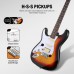 Donner DST-100SL Solak Elektro Gitar Seti (Sunburst)