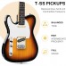 Donner DTC-100SL Telecaster Solak Elektro Gitar Paketi (Sunburst)