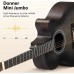 Donner EC2077 Mini Jumbo Cutaway Akustik Gitar Paketi (Transparent Black)
