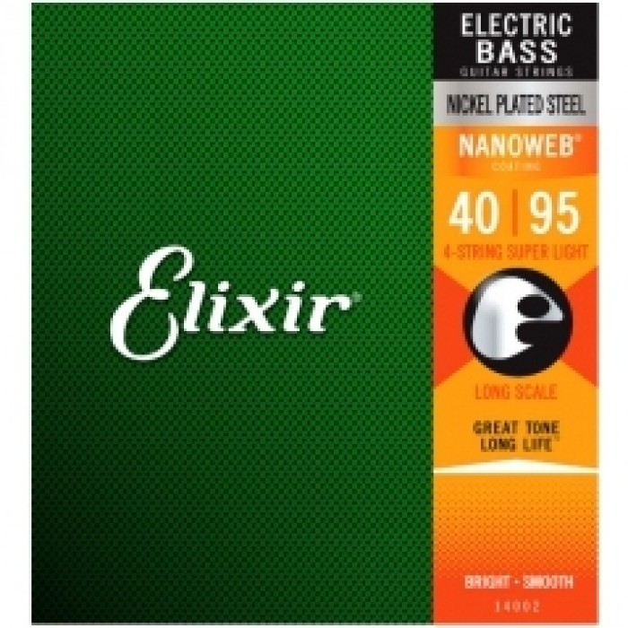 Elixir 14002 Nanoweb Super Light 4 Telli Bas Gitar Teli (40-95)