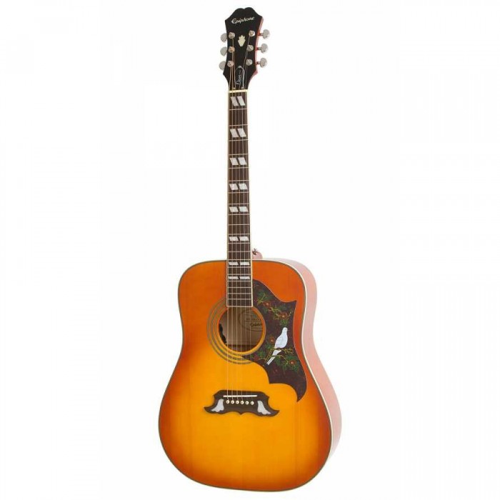 Epiphone Dove Studio - Solid Top Fishman Sonitone Elektro Akustik Gitar (Violin Burst)