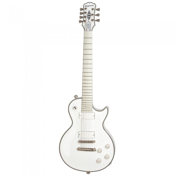 Epiphone Les Paul Custom 7 Elektro Gitar (Alpine White)