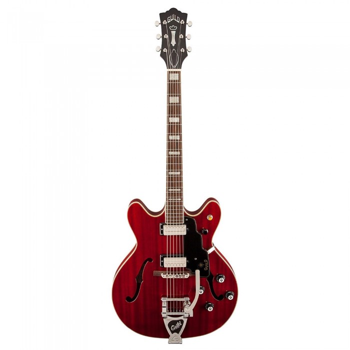 Guild Starfire V Semi-Hollow Elektro Gitar (Cherry Red)