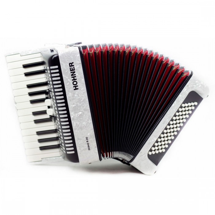 Hohner A16951 Bravo II  60 Akordeon (Beyaz)