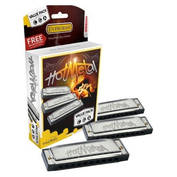 Hohner Hot Metal Mızıka Seti (Do-Sol-La Majör)