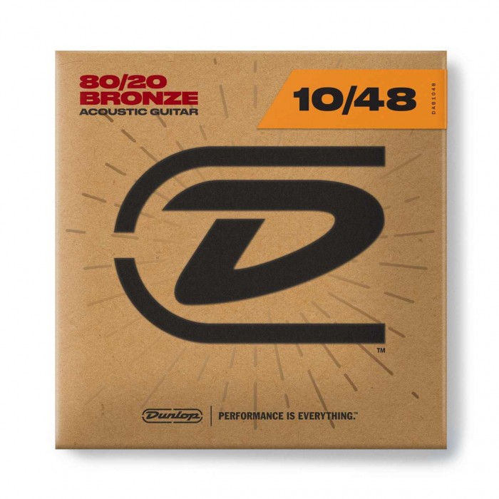 Jim Dunlop DAB1048 Extra Light 80/20 Bronze Akustik Gitar Tel Seti (10-48)