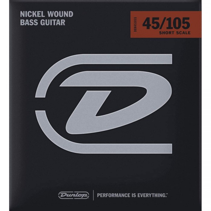 Jim Dunlop DBN45105S Nickel Wound Short Scale Set Bas Gitar Teli (45-105)