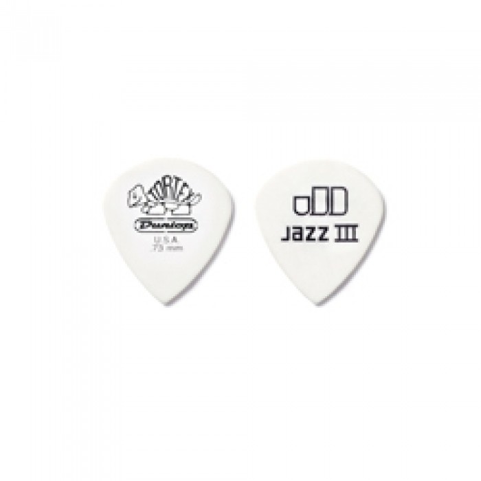Jim Dunlop Tortex White Jazz III 12li Pena Seti (0.73mm)