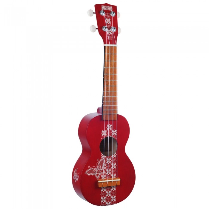 Mahalo Kahiko Batik Soprano Ukulele (Kırmızı)