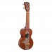 Mahalo Kahiko Batik Soprano Ukulele (Transparent Brown)