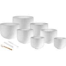 Meinl Sonic Energy CSBSETCHA Crystal Singing Bowl 7 Parça Chakra Set (Beyaz)