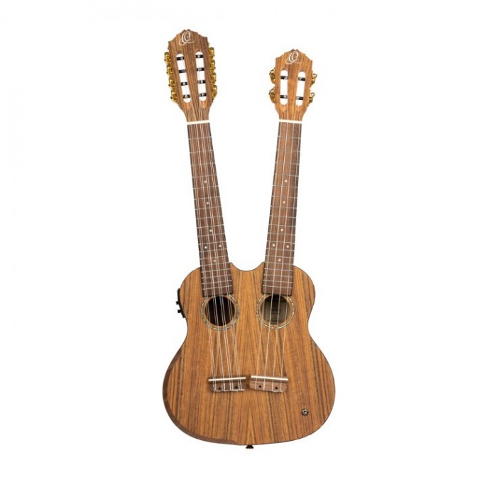 Ortega HYDRA Double Neck 4 ve 8 Telli Tenor Ukulele (Satin Finish)