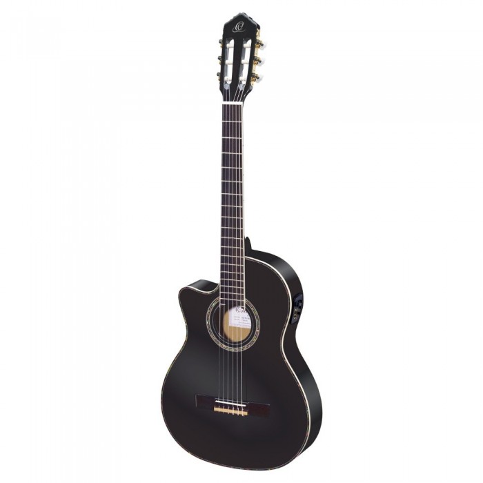 Ortega RCE145BK Solak Elektro Klasik Gitar (Siyah)