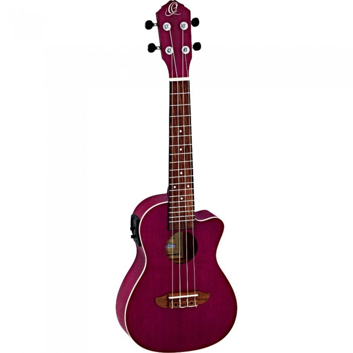 Ortega RURUBY-CE Elektro Concert Ukulele (Raspberry, Satin)