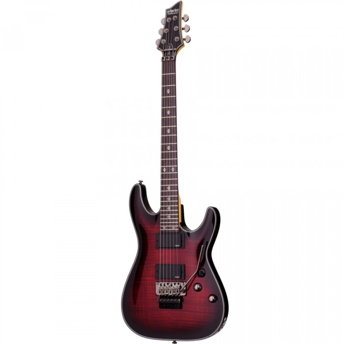 Schecter Damien Elite-6 FR Elektro Gitar (Crimson Red Burst)