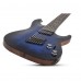 Schecter Omen Elite-7 Multiscale 7 Telli Elektro Gitar (See-Thru Blue Burst)