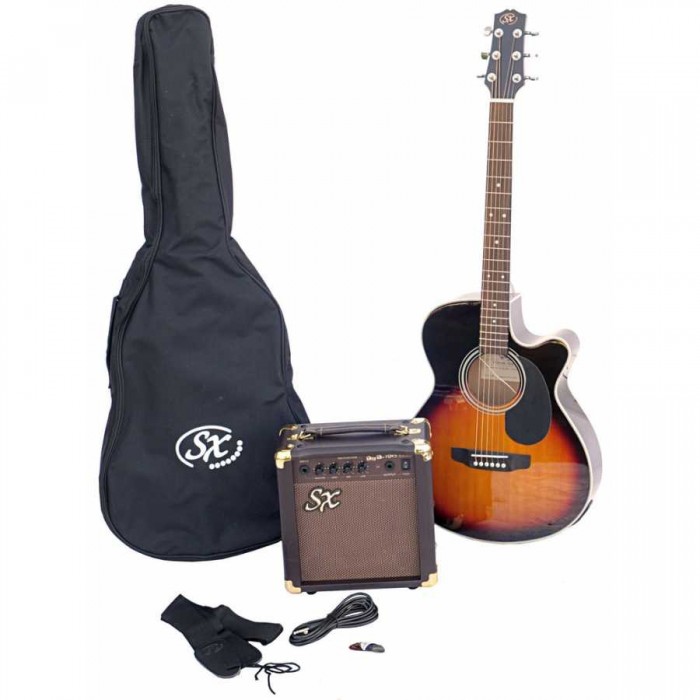 Sx SA3-SK-VS Elektro Akustik Gitar Seti
