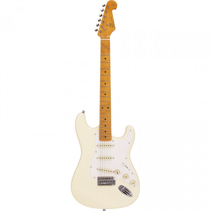SX Stratocaster Elektro Gitar (Vintage White)