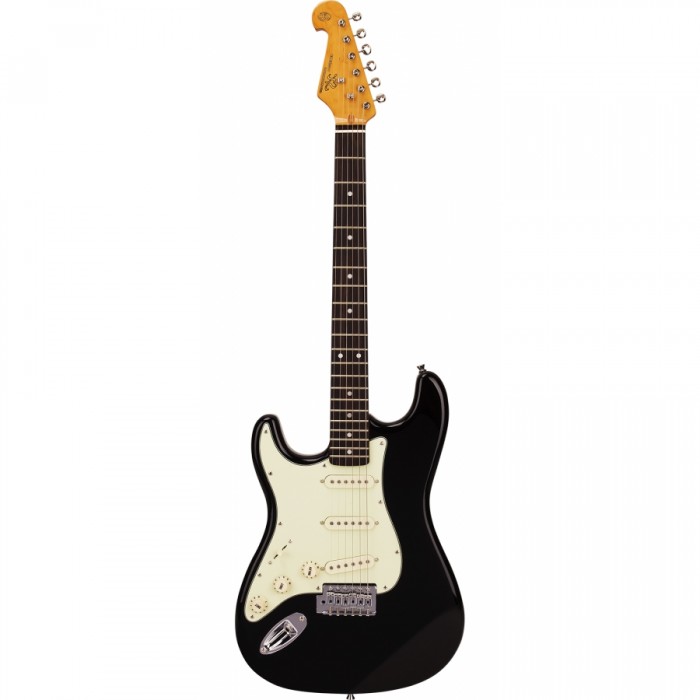 SX Stratocaster Solak Elektro Gitar (Sİyah)