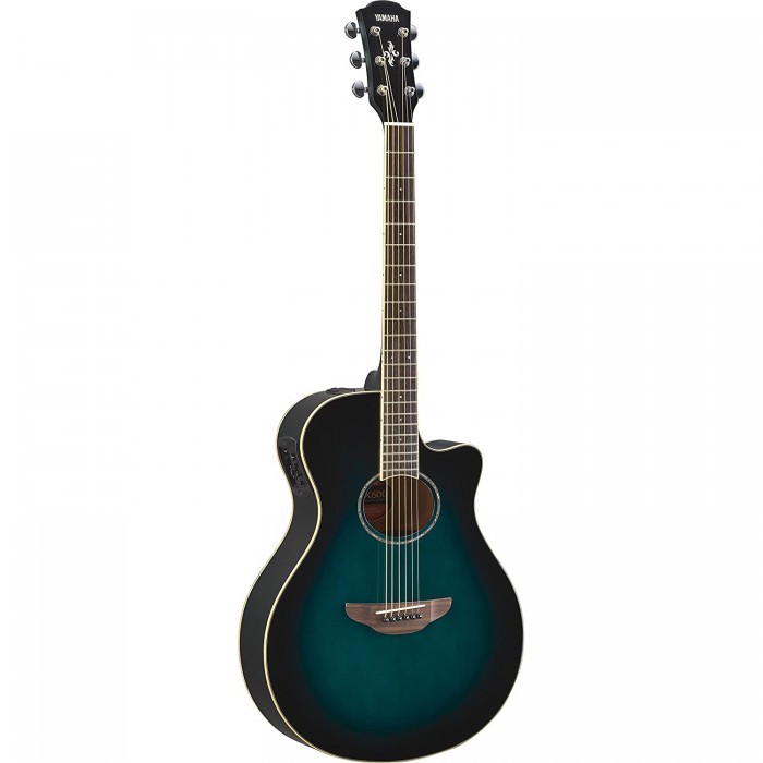 Yamaha APX600 Thin-Line Cutaway Elektro Akustik Gitar (Oriental Blue Burst)