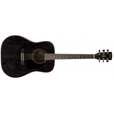 AKUSTİK GİTAR, DESENLİ SİYAH, LADİN KAPAK, ARKA & 
