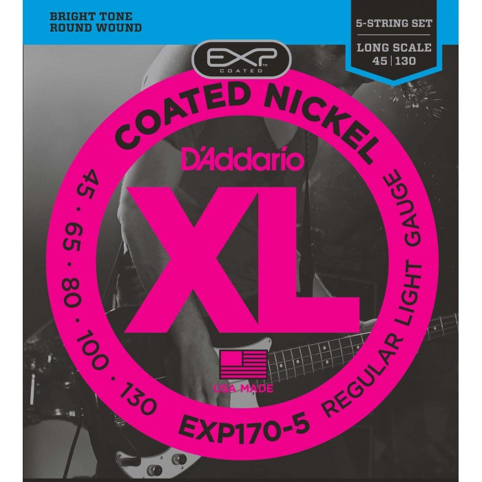 BAS GİTAR TEL SETİ, 5 TELLİ, 45-130, COATED NICKEL