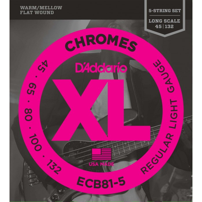 BAS GİTAR TEL SETİ, 5 TELLİ, CHROMES, REGULAR LIGH